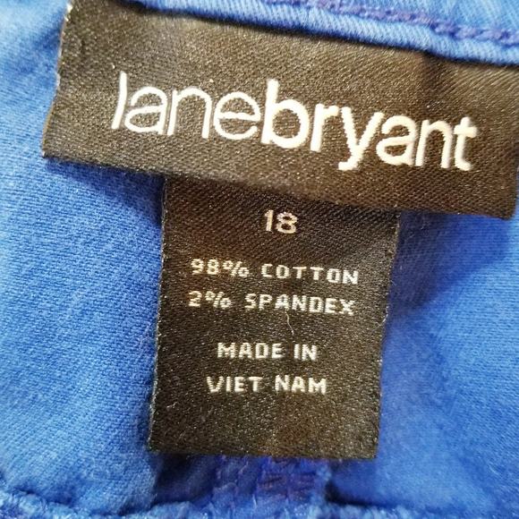 Lane Bryant Women's Cotton Blend Bermuda Shorts Buttons Zipper Pockets Size 18 - Picture 5 of 6